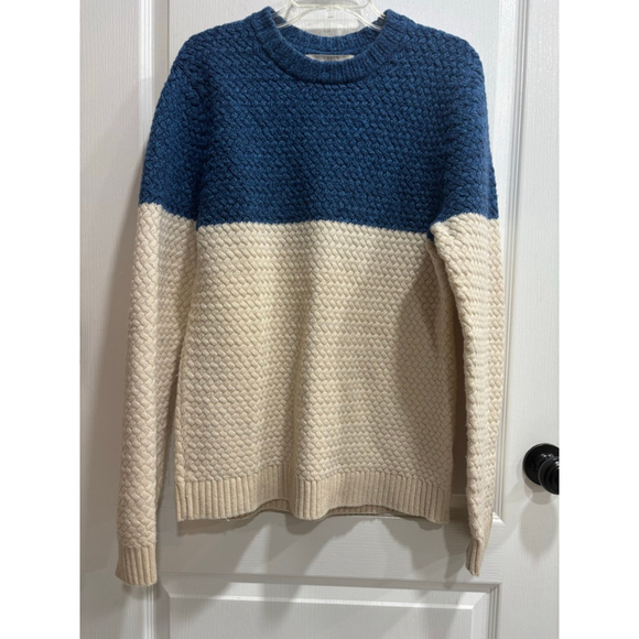 H&M Other - Label of Graded Goods H&M Blue & Tan Colorblock knit Sweater Mens Small